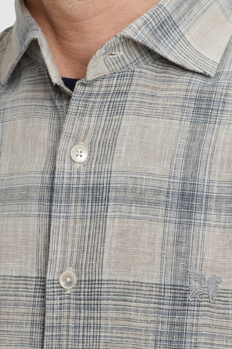 Vanguard long sleeve shirt linen cotton ble